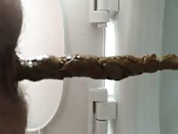 Whore records a video while taking a shit