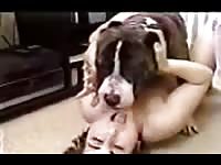 Dog creampie a naughty bitch