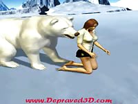 Polar bear fucking a girl on top of the ice beastiality cartoon
