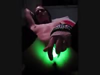 Teen masturbates with a light saber