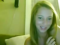 Solo webcam masturbation with pretty blonde