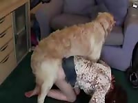 Beastiality couple threesome with their dog