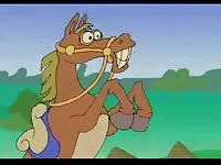 Beastiality cartoon with horny horse