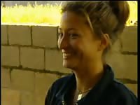 Innocent babe loves pig porn