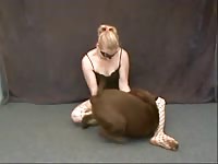 Lady in leggings got banged by her pet porn dog