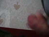 Man giving his pet porn cum shots