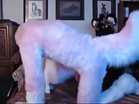 Horny pink pony got dogstyled beast tubes
