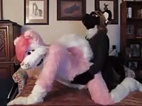 Horny bear banging cute pink pony free beastiality movie