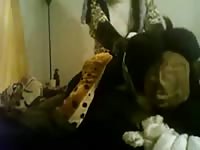 Costumed man with an animal xxx video
