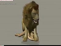 Lion bangs a gay's ass animated beastiality