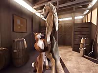 Fox sucking a horse's dick beastiality cartoon