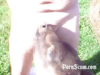 Tiny dick sucked by an animal xxx video