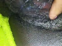 Ebony teen with a hairy pussy